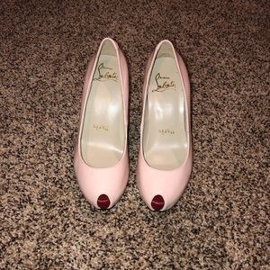 Christian Louboutin Platform Peep Toe Pumps